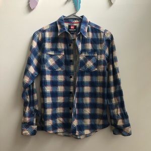 Quicksilver boys flannel 12-14 VGUC